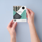 Benutzerdefiniertes Logo und QR-Code Modern Einfac Flyer (Gruppe)