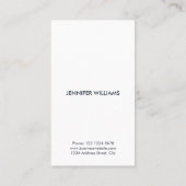 Benutzerdefiniertes Logo und QR-Code Modern Einfac Visitenkarte (Rückseite)