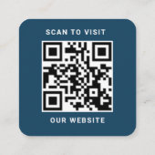 Benutzerdefiniertes Logo und QR-Code Quadratische Visitenkarte (Rückseite)