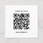 Benutzerdefiniertes Logo und QR-Code Quadratische Visitenkarte (Rückseite)