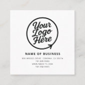 Benutzerdefiniertes Logo und QR-Code Quadratische Visitenkarte (Vorderseite)