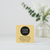 Benutzerdefiniertes Logo und QR-Code Quadratische Visitenkarte (Stehend Vorderseite)