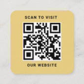 Benutzerdefiniertes Logo und QR-Code Quadratische Visitenkarte (Rückseite)