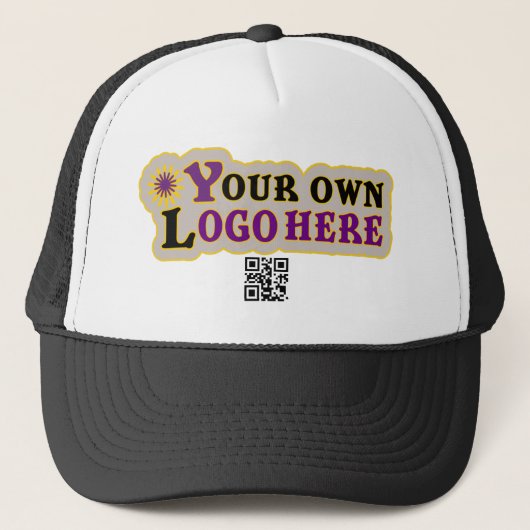 Benutzerdefiniertes Logo und QR-Code Trucker Hat Truckerkappe (Vorderseite)