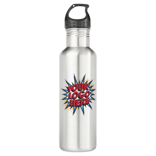 Benutzerdefiniertes Logo und QR-Code Wasserflasche Edelstahlflasche (Vorderseite)