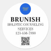 Benutzerdefiniertes Logo und QR Runder Aufkleber (Vorderseite)