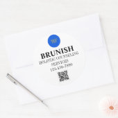 Benutzerdefiniertes Logo und QR Runder Aufkleber (Umschlag)