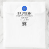 Benutzerdefiniertes Logo und QR Runder Aufkleber (Tasche)