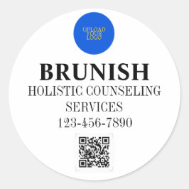Benutzerdefiniertes Logo und QR Runder Aufkleber