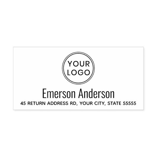 Benutzerdefiniertes Logo und Rücksendeadresse oder Permastempel (Design)