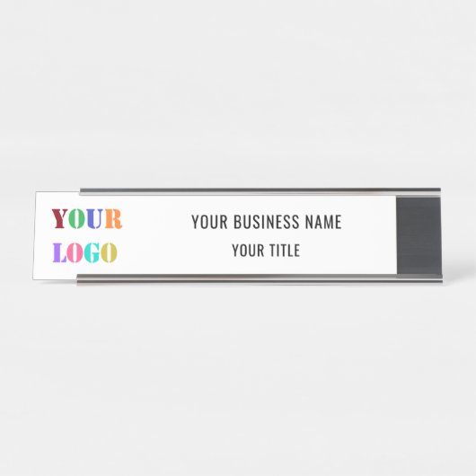 Benutzerdefiniertes Logo und Schreibtisch-Schreibt Schreibtischnamensplakette (Vorderseite )