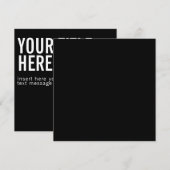 Benutzerdefiniertes Logo und Schwarz-Quadrat-Einla (Vorne/Hinten)