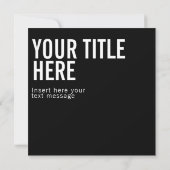 Benutzerdefiniertes Logo und Schwarz-Quadrat-Einla (Rückseite)