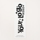 Benutzerdefiniertes Logo und Schwarz-weiße Textwer Yogamatte (Vorderseite)