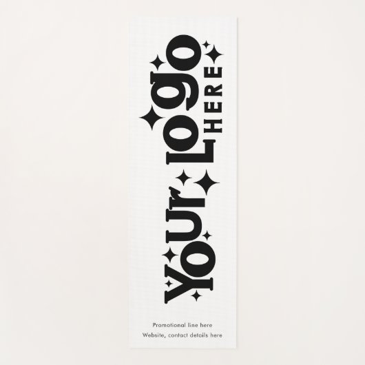 Benutzerdefiniertes Logo und Schwarz-weiße Textwer Yogamatte (Vorderseite)