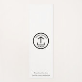 Benutzerdefiniertes Logo und Schwarz-weiße Textwer Yogamatte (Vorderseite)