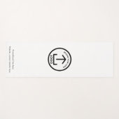 Benutzerdefiniertes Logo und Schwarz-weiße Textwer Yogamatte (Vorderseite (Horizontal))