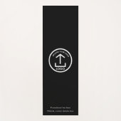 Benutzerdefiniertes Logo und Schwarz-weiße Textwer Yogamatte (Vorderseite)