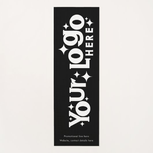 Benutzerdefiniertes Logo und Schwarz-weiße Textwer Yogamatte (Vorderseite)