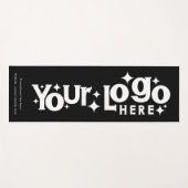 Benutzerdefiniertes Logo und Schwarz-weiße Textwer Yogamatte (Vorderseite (Horizontal))