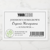 Benutzerdefiniertes Logo und Strichcode Frische Bi Lebensmitteletikett (Einzelnes Label)