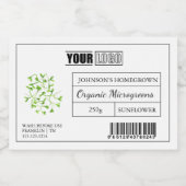 Benutzerdefiniertes Logo und Strichcode Frische Bi Lebensmitteletikett (Einzelnes Label)