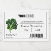 Benutzerdefiniertes Logo und Strichcode Kale Micro Lebensmitteletikett (Einzelnes Label)