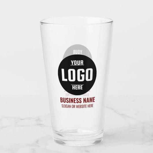 Benutzerdefiniertes Logo und Text 16oz Personalisi Glas (Rückseite)