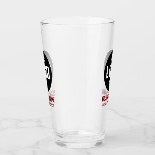 Benutzerdefiniertes Logo und Text 16oz Personalisi Glas (Rechts)