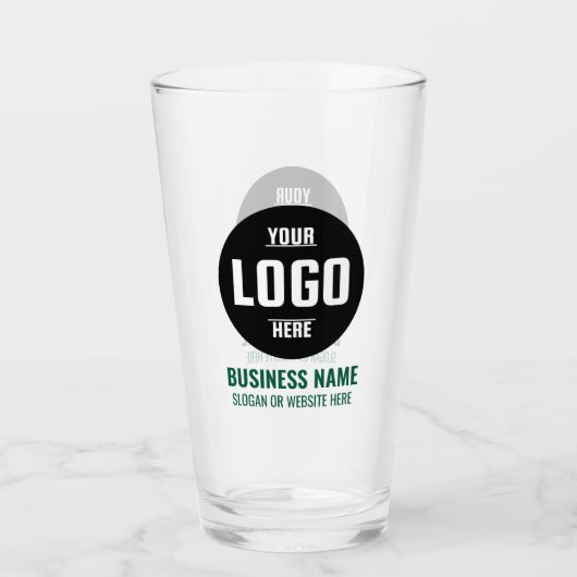 Benutzerdefiniertes Logo und Text 16oz Personalisi Glas (Vorderseite)