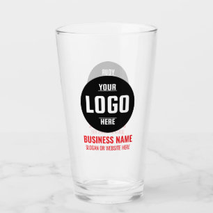 Benutzerdefiniertes Logo und Text 16oz Personalisi Glas
