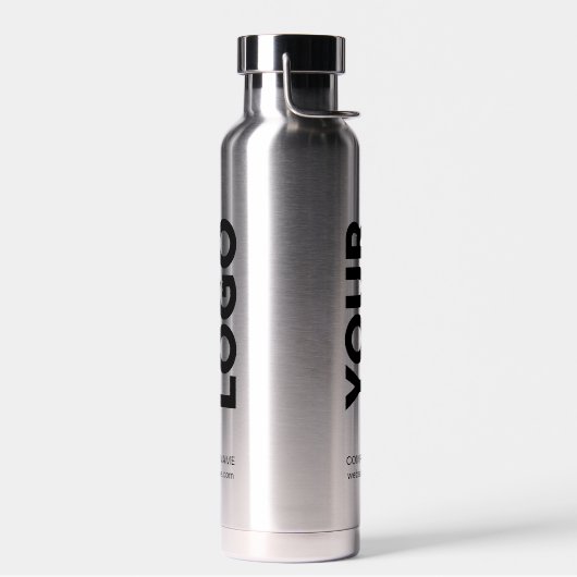 Benutzerdefiniertes Logo und Text auf 2 Seiten Sil Trinkflasche (Links)