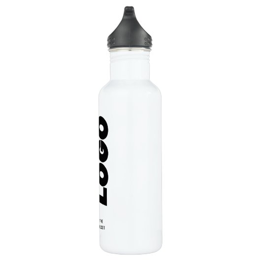 Benutzerdefiniertes Logo und Text auf weißer 710 m Edelstahlflasche (Rechts)