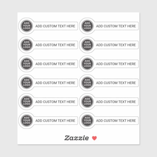 Benutzerdefiniertes Logo und Text Aufkleber (Blatt)