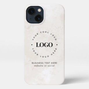 Benutzerdefiniertes Logo und Text-Chic-Marmor für  iPhone 13 Hülle