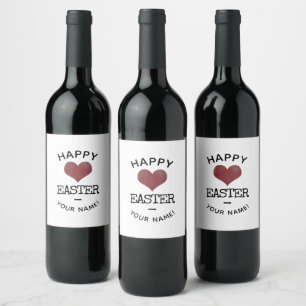 Benutzerdefiniertes Logo und Text Frohe Ostern Mod Weinetikett