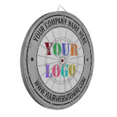 Benutzerdefiniertes Logo und Text für Ihr Business Dartscheibe (Vorderseite Links)