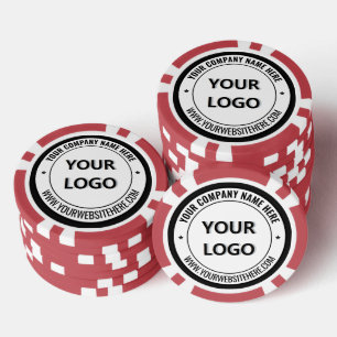 Benutzerdefiniertes Logo und Text gebrandete Poker Pokerchips
