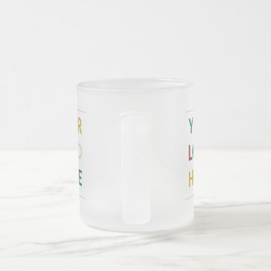 Benutzerdefiniertes Logo und Text Geschäft Frostgl Mattglastasse (Henkel)