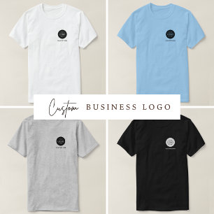 Benutzerdefiniertes Logo und Text Geschäft T-Shirt
