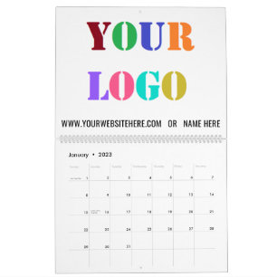 Benutzerdefiniertes Logo und Text Geschäftskalende Kalender