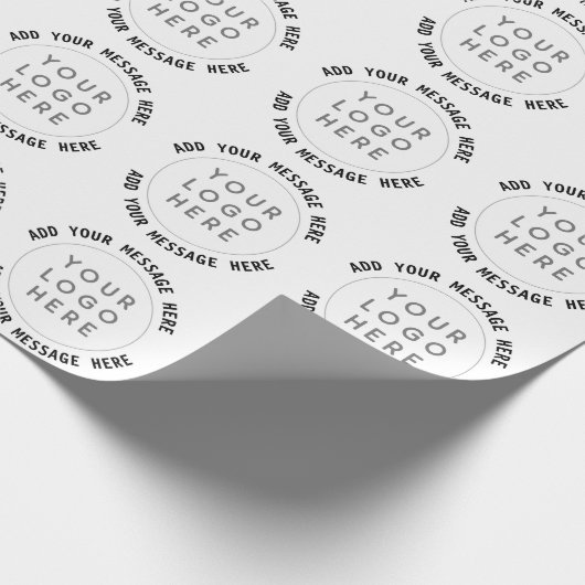 Benutzerdefiniertes Logo und Text Geschenkpapier (Ecke)