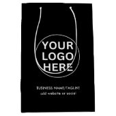 Benutzerdefiniertes Logo und Text in Beruflichem B Mittlere Geschenktüte (Vorderseite)