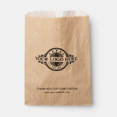 Benutzerdefiniertes Logo und Text Kraftpapier-Tüte Geschenktütchen (Vorderseite)