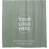 Benutzerdefiniertes Logo und Text-l-Sage-Unternehm Duschvorhang (Vorderseite)