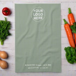 Benutzerdefiniertes Logo und Text-l-Sage-Unternehm Geschirrtuch<br><div class="desc">Dieses Küchentuch ist personalisiert mit Ihrem Logo und Text in einem stilvollen Weiß-Design. Ideal für die Markenwerbung in Küchen und kulinarischen Umgebungen,  kombiniert es Praxisnähe mit effektiver Markendarstellung,  um einen bleibenden Eindruck verlassen.</div>