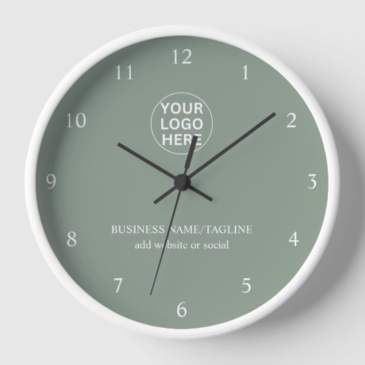 Benutzerdefiniertes Logo und Text-l-Sage-Unternehm Uhr (Vorderseite)