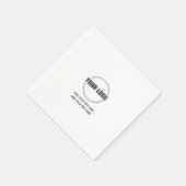 Benutzerdefiniertes Logo und Text Minimalistisches Serviette (Ecke)