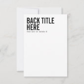 Benutzerdefiniertes Logo und Text moderne, scharfe (Rückseite)