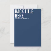 Benutzerdefiniertes Logo und Text moderne, scharfe (Rückseite)